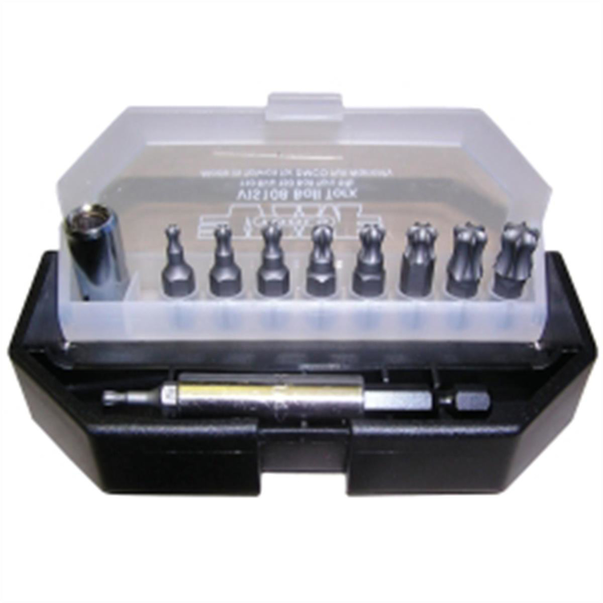 VIM Tools Ball Torx Bit Set — 11-Piece, S2 Steel, T10-T50, Magnetic Bit Holder, Model# VIMVIS108